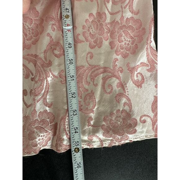Roberta Vintage Pink Floral Paisley Velour V-Neck Maxi Dress Women's Size 0-2 - Picture 11 of 14